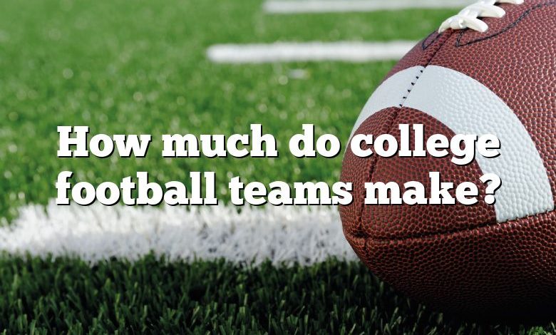 How much do college football teams make?