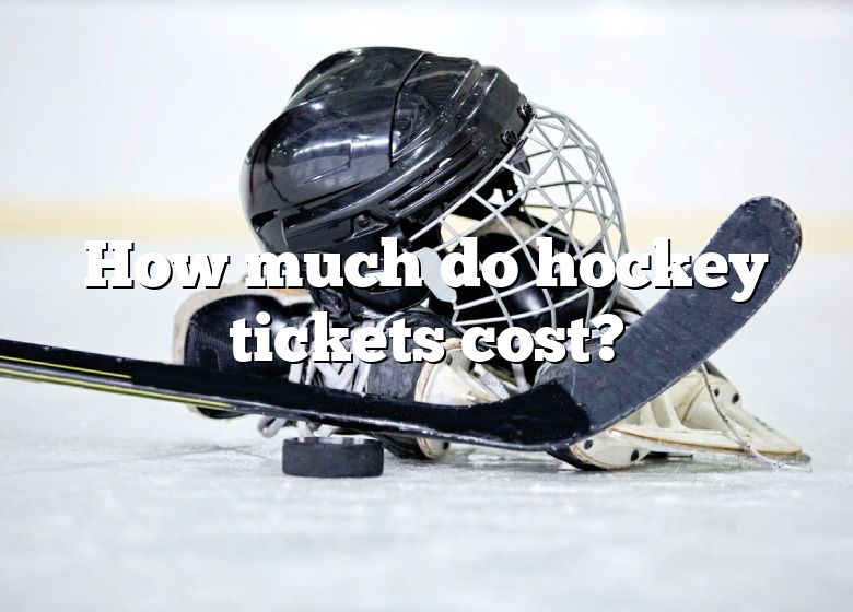 How Much Do Hockey Tickets Cost? DNA Of SPORTS