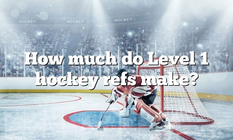 How much do Level 1 hockey refs make?