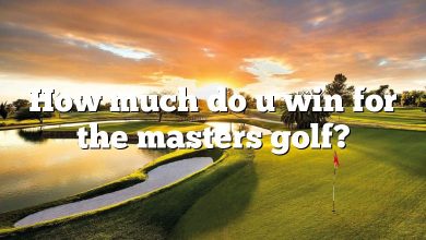 How much do u win for the masters golf?