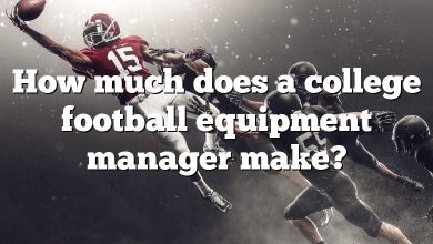 How much does a college football equipment manager make?