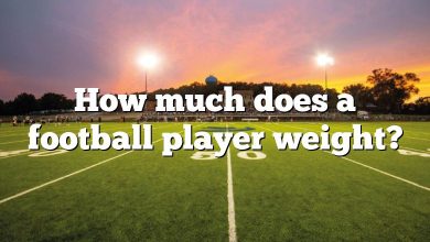 How much does a football player weight?