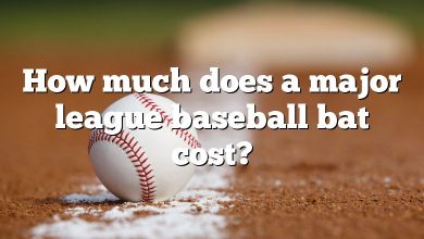 How much does a major league baseball bat cost?