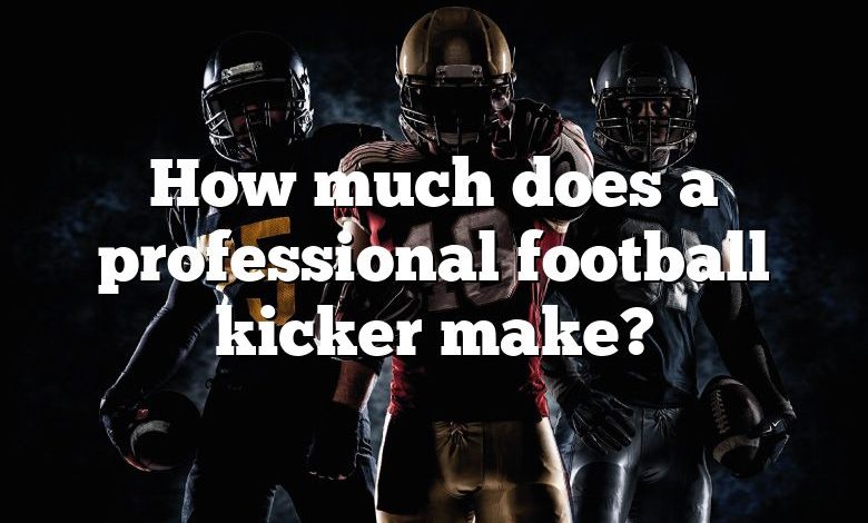 How much does a professional football kicker make?