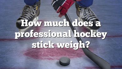 How much does a professional hockey stick weigh?