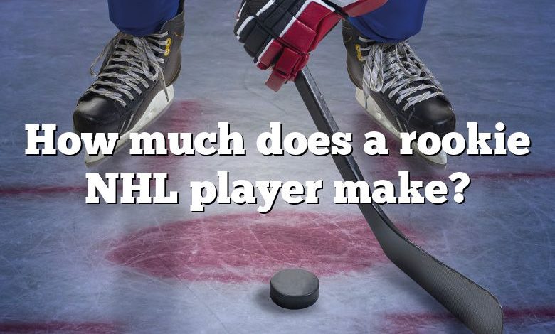 How much does a rookie NHL player make?