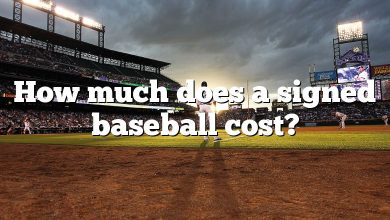 How much does a signed baseball cost?