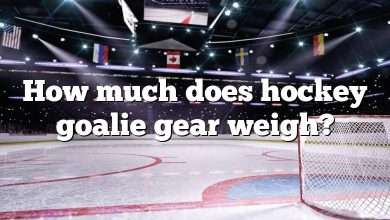 How much does hockey goalie gear weigh?