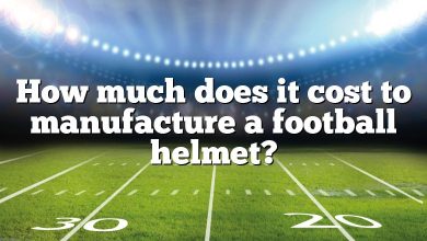 How much does it cost to manufacture a football helmet?