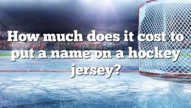 How much does it cost to put a name on a hockey jersey?