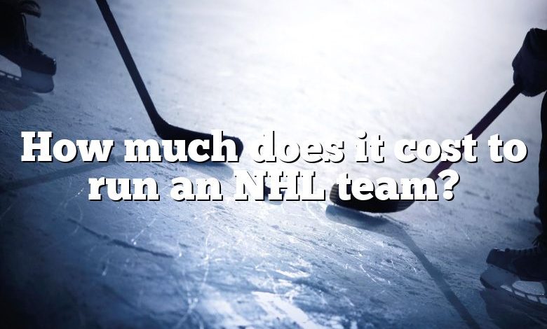 How much does it cost to run an NHL team?