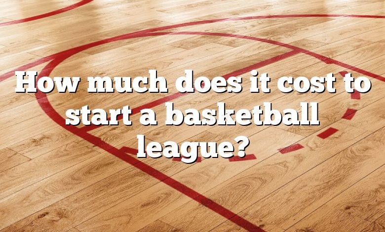 How much does it cost to start a basketball league?