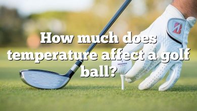 How much does temperature affect a golf ball?