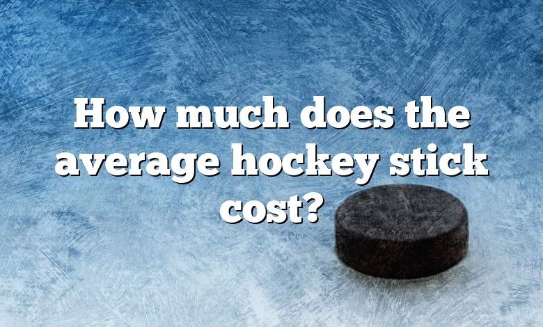 How much does the average hockey stick cost?