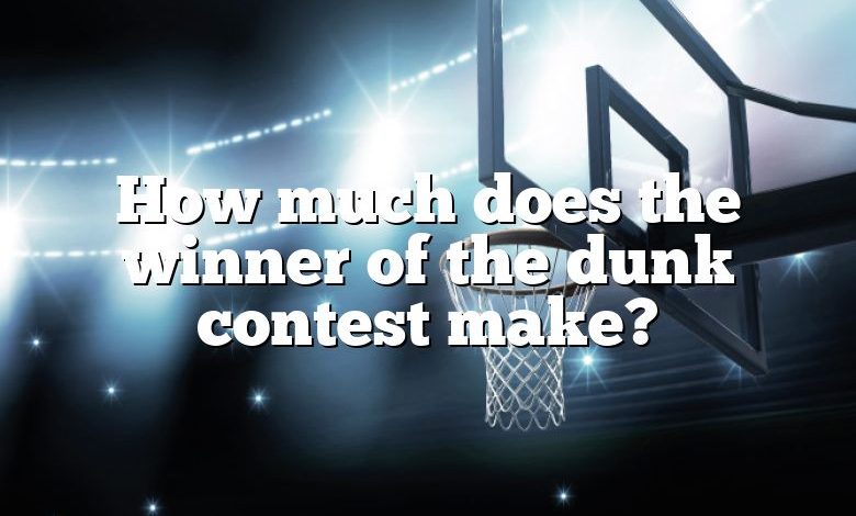 How much does the winner of the dunk contest make?