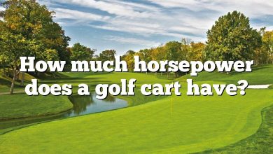 How much horsepower does a golf cart have?