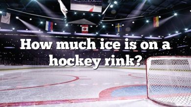 How much ice is on a hockey rink?