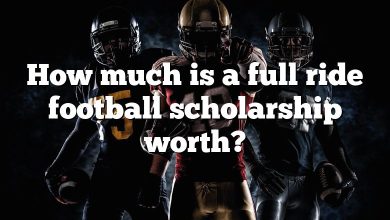 How much is a full ride football scholarship worth?