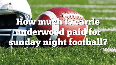 How much is carrie underwood paid for sunday night football?