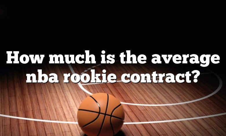 How much is the average nba rookie contract?