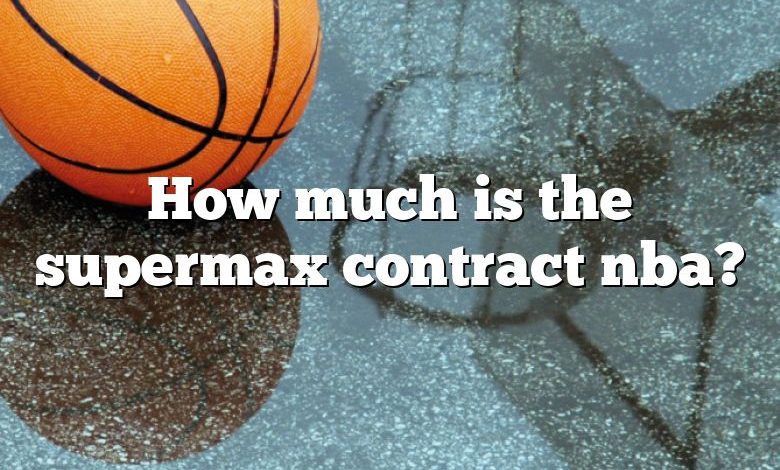 How much is the supermax contract nba?