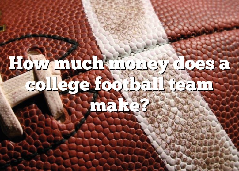 How Much Does A College Football Team Make