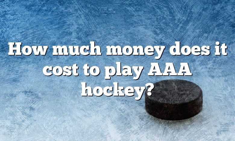 How much money does it cost to play AAA hockey?