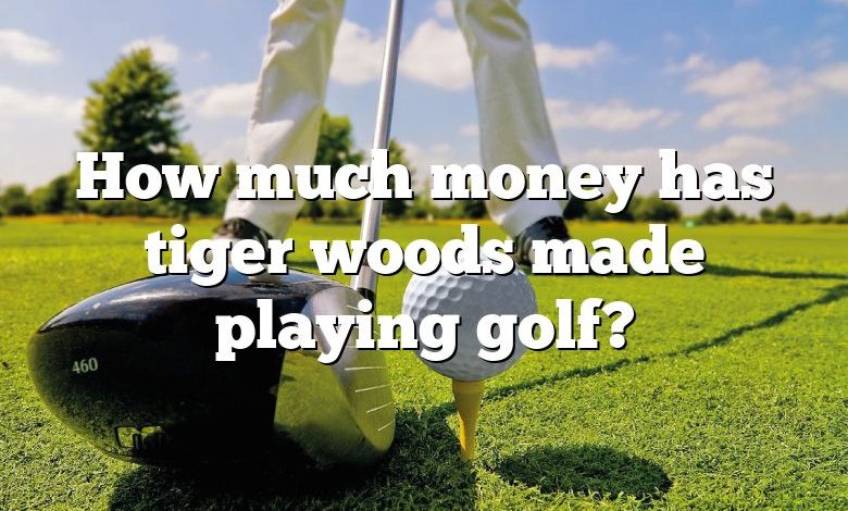 How much money has tiger woods made playing golf?