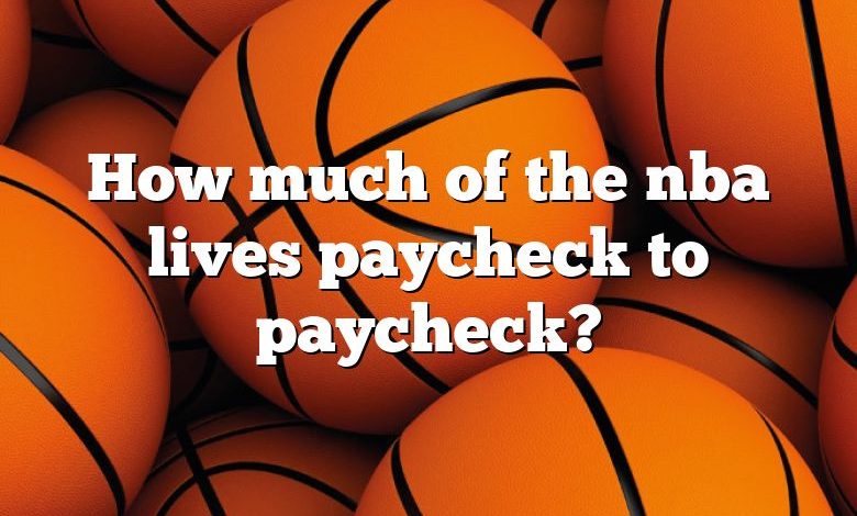 How much of the nba lives paycheck to paycheck?