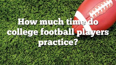 How much time do college football players practice?