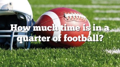 How much time is in a quarter of football?