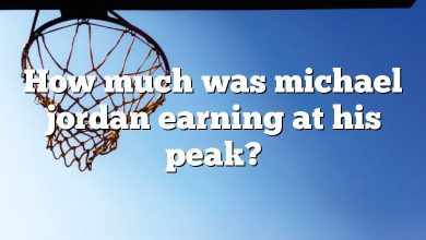 How much was michael jordan earning at his peak?