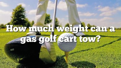 How much weight can a gas golf cart tow?