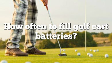 How often to fill golf cart batteries?