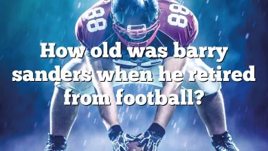 How old was barry sanders when he retired from football?