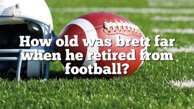 How old was brett far when he retired from football?