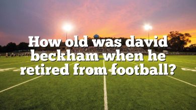 How old was david beckham when he retired from football?