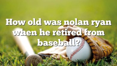 How old was nolan ryan when he retired from baseball?