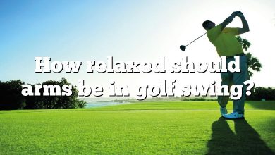 How relaxed should arms be in golf swing?