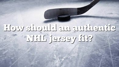 How should an authentic NHL jersey fit?