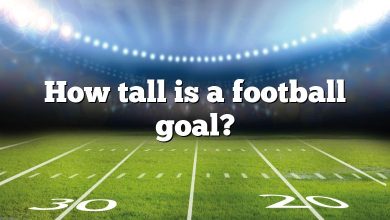 How tall is a football goal?