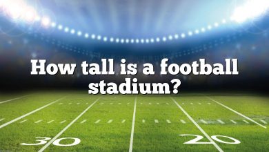 How tall is a football stadium?