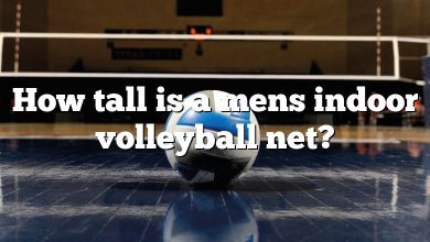 How tall is a mens indoor volleyball net?