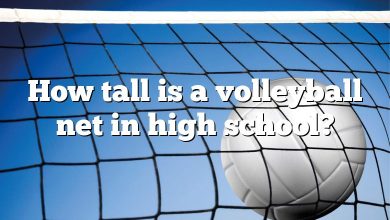 How tall is a volleyball net in high school?