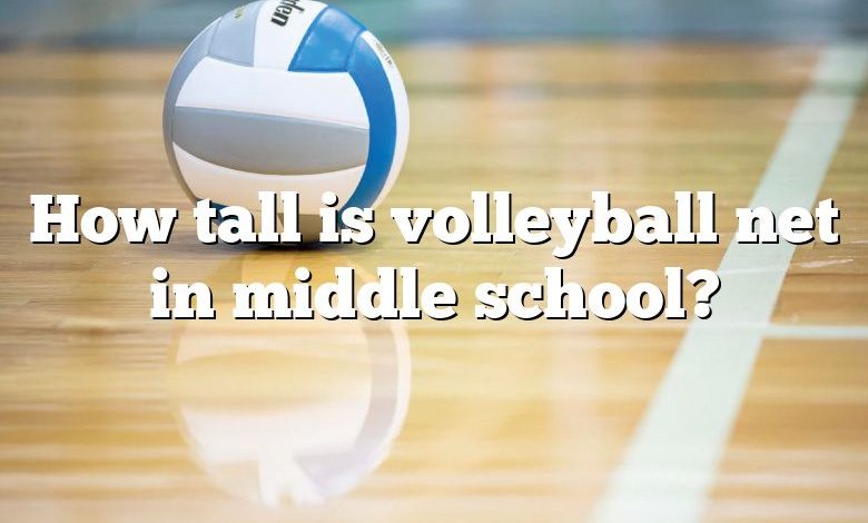 How tall is volleyball net in middle school?