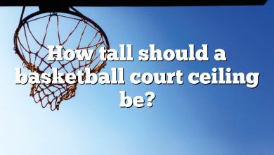 How tall should a basketball court ceiling be?