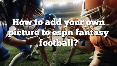 How to add your own picture to espn fantasy football?