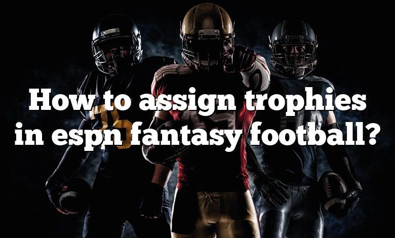 How to assign trophies in espn fantasy football?