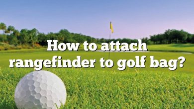 How to attach rangefinder to golf bag?