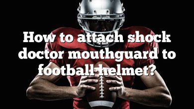 How to attach shock doctor mouthguard to football helmet?